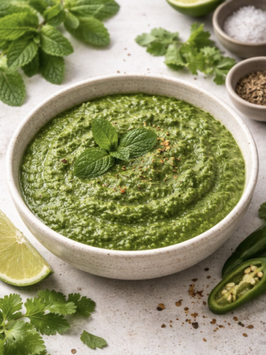 Mint Chutney – Rezept (Pudina Chutney)