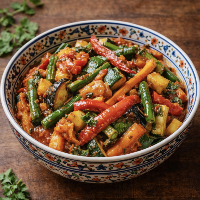 Vegetable Jalfrezi – Würziges Gemüsepfannengericht in Tomaten-Paprika-Soße