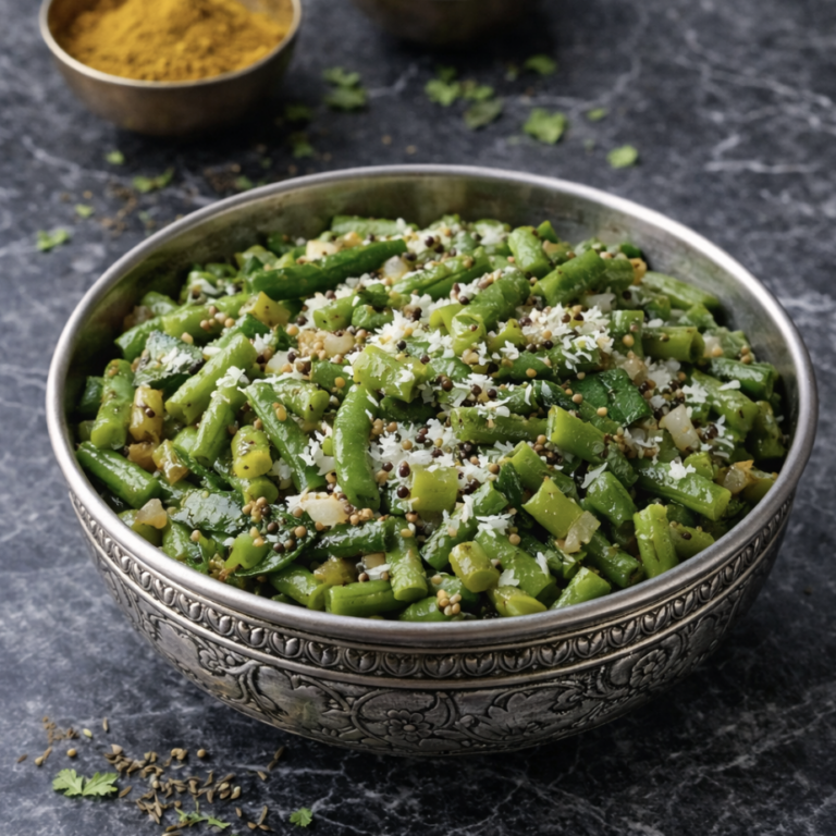 Beans Poriyal – Südindisches Bohnen-Pfanne