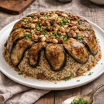 Auberginen-Reisauflauf mit Zimt und Nüssen