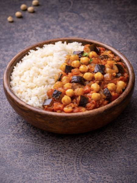 Auberginen-Kichererbsen-Eintopf