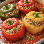 Gefüllte Paprika mit Reis und Kräutern
