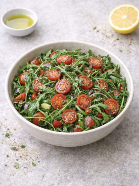 Rucola-Salat mit Kirschtomaten – Einfach & in 10 Minuten fertig