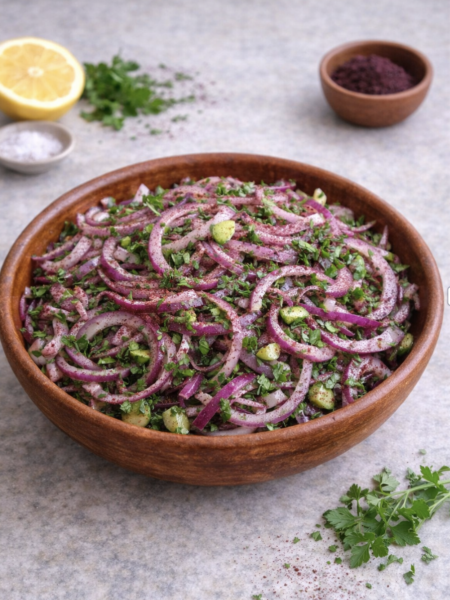 Rote Zwiebel-Salat mit Sumach – Frisch, würzig & orientalisch