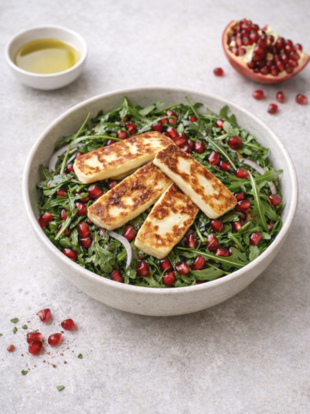 Rucola-Halloumi-Salat – Herzhaft, frisch & perfekt ausgewogen
