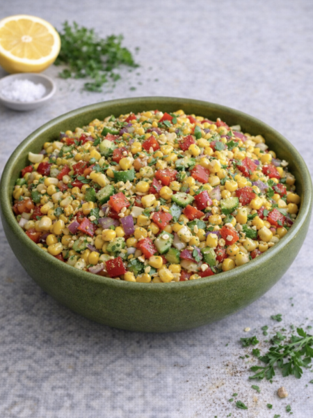 Orientalischer Maissalat – Frisch, bunt & schnell gemacht