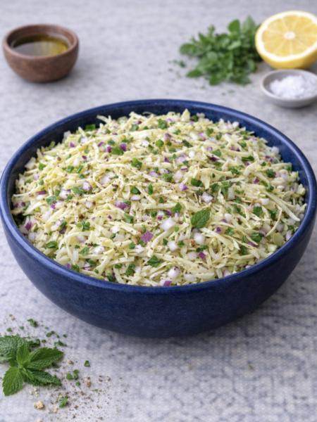 Weißkohlsalat mit Minze – Frisch, knackig & leicht