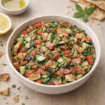Fattoush – Orientalischer Brotsalat mit knusprigem Fladenbrot