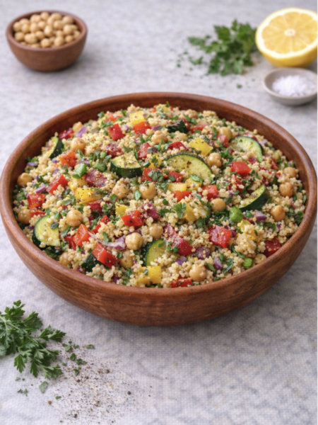 Couscous-Salat mit Kichererbsen – Gesund, sättigend & aromatisch