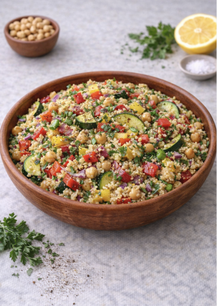 Couscous-Salat mit Kichererbsen – Gesund, sättigend & aromatisch