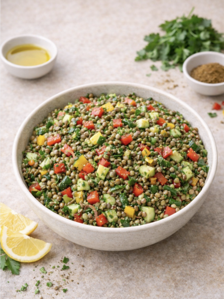 Linsensalat mit Kreuzkümmel – Gesund, proteinreich & aromatisch