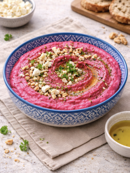 Rote-Bete-Dip mit Feta – Cremig, gesund und schnell gemacht