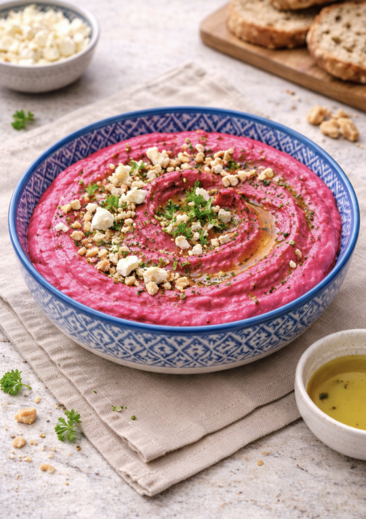 Rote-Bete-Dip mit Feta – Cremig, gesund und schnell gemacht