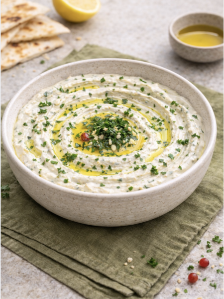 Minze-Quark-Creme – Frischer Dip mit Knoblauch und Zitrone