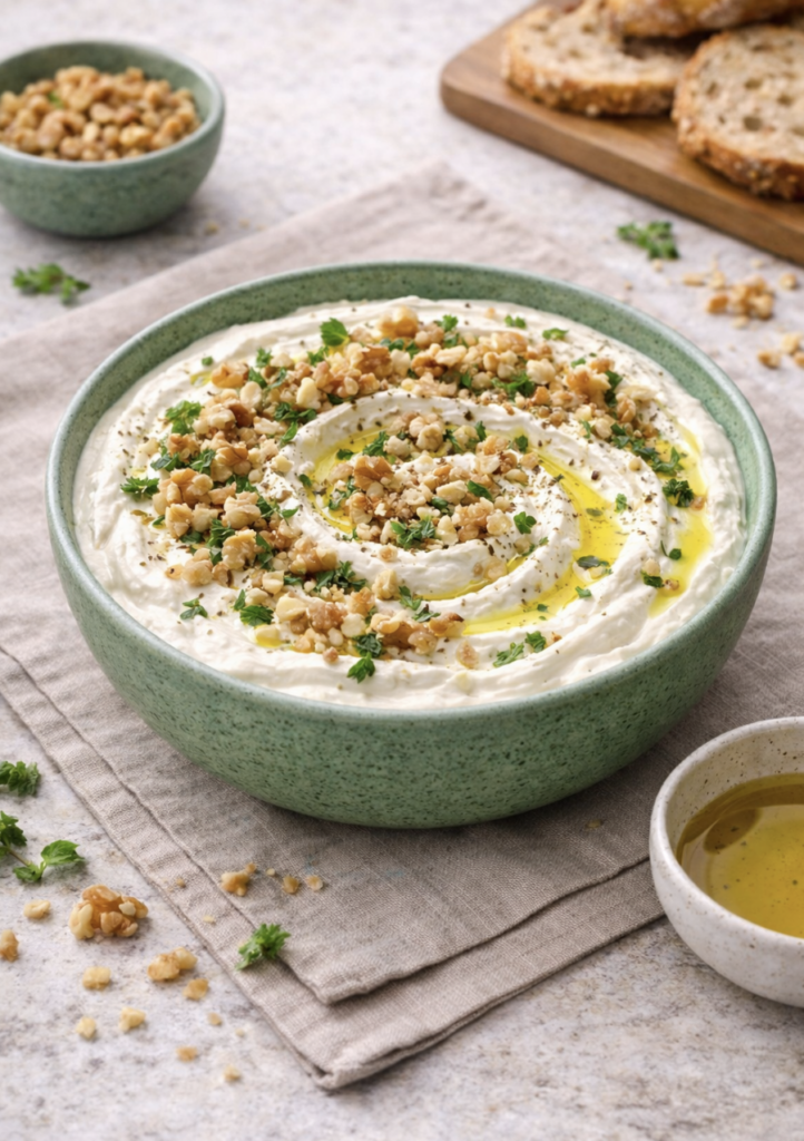 Labneh mit Walnüssen – Cremiger orientalischer Dip