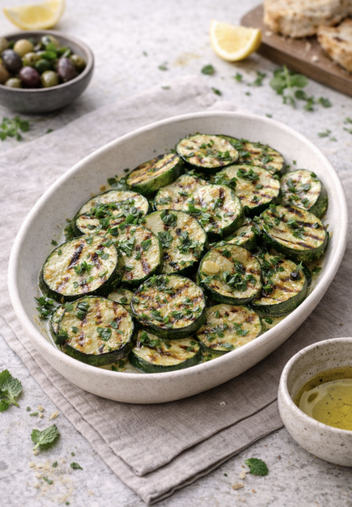 Gegrillte Zucchini mit Zitronensaft – Schnell, leicht & mediterran