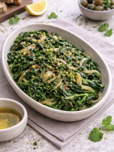 Spinat Mezze mit Knoblauch – Orientalisch, gesund & schnell gemacht