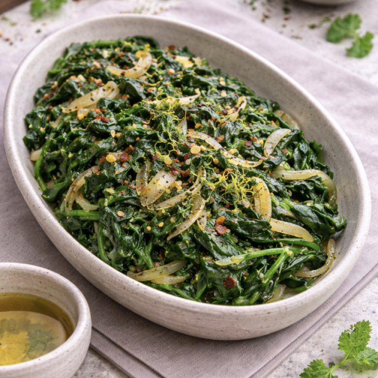 Spinat Mezze mit Knoblauch – Orientalisch, gesund & schnell gemacht