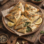 Spinat-Zwiebel-Fatayer – Knusprige Teigtaschen mit Spinat