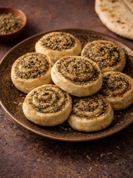Zaatar-Schnecken – Orientalisches Hefegebäck mit Sesam & Olivenöl