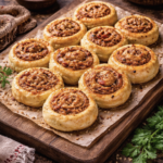 Harissa-Paprika-Röllchen – Würzige Hefeschnecken mit Paprika & orientalischer Schärfe