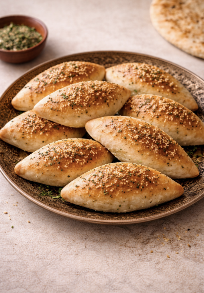 Kräuter-Käse-Fatayer – Orientalische Teigtaschen mit Feta & frischen Kräutern