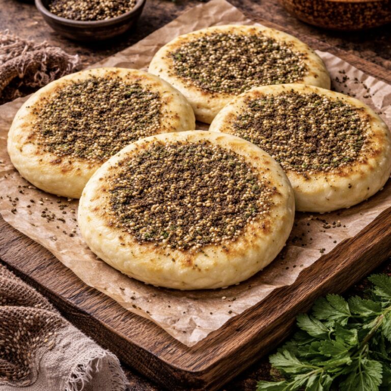 Manakish mit Zaatar – Original orientalisches Fladenbrot einfach selbst gemacht