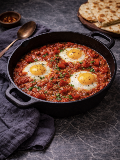 Klassische Shakshuka – Rezept mit Tomaten, Paprika & Eiern (einfach & schnell)