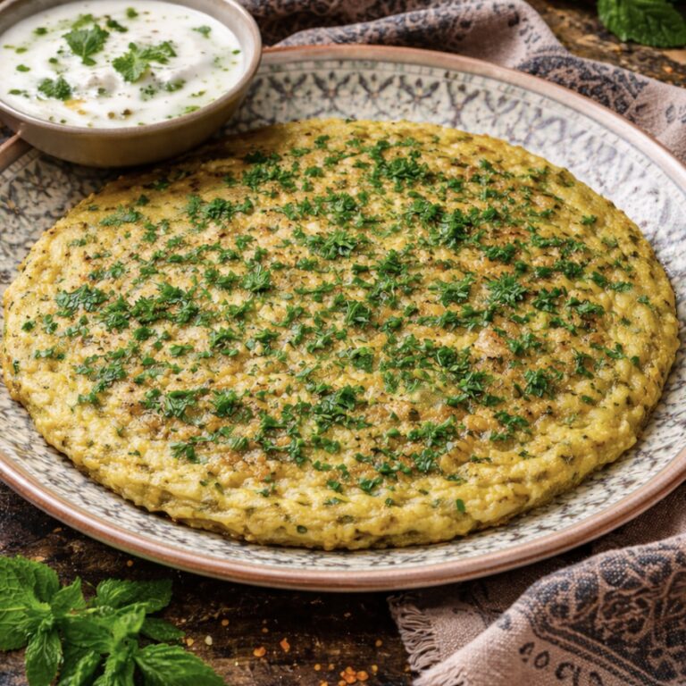 Kräuter-Omelett mit Joghurt-Minz-Sauce – Schnelles, gesundes Frühstück