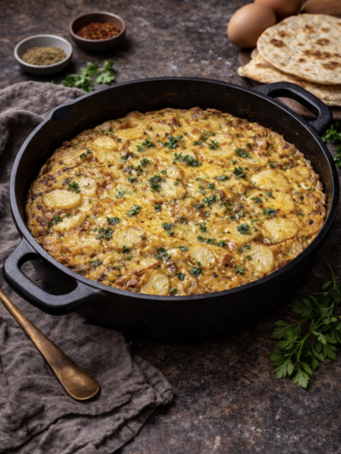 Kartoffel-Omelett mit Kreuzkümmel – Herzhaftes, einfaches Rezept aus der Pfanne