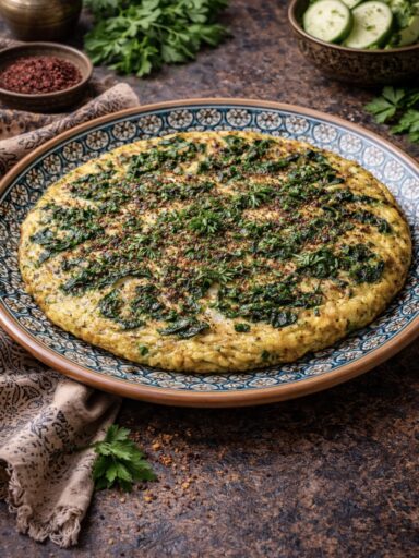 Spinat-Omelett mit Sumach – Gesundes Rezept mit frischem Spinat & Eiern