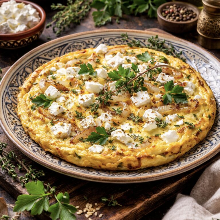 Kräuter-Omelett mit Feta – Fluffiges Omelett mit frischen Kräutern & Käse