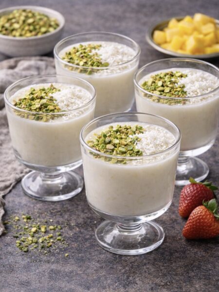 Mahalabia – Cremiger Milchpudding mit Kokos und Rosenwasser