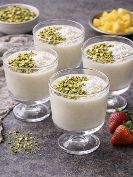Mahalabia – Cremiger Milchpudding mit Kokos und Rosenwasser