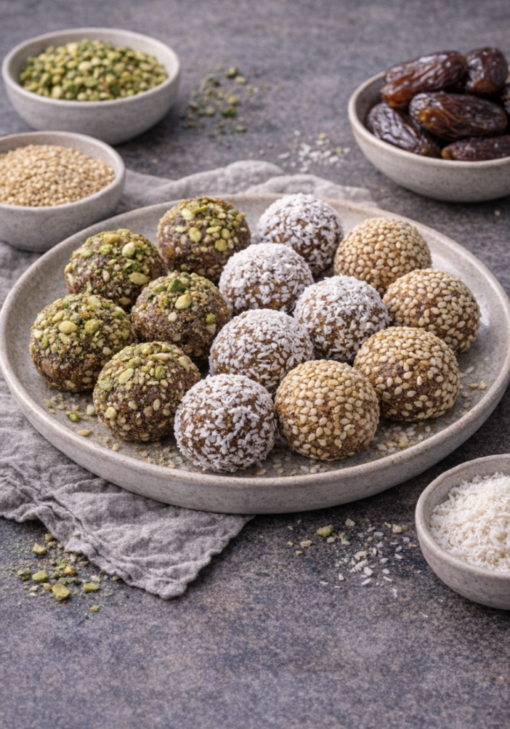 Dattel-Kugeln mit Nüssen – Gesunder Snack ohne Zucker (einfach & schnell)