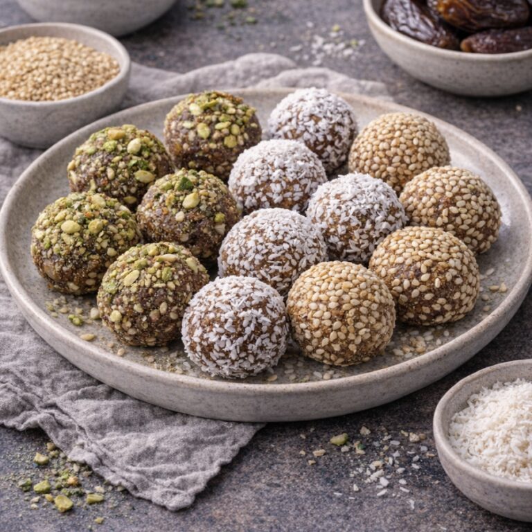 Dattel-Kugeln mit Nüssen – Gesunder Snack ohne Zucker (einfach & schnell)