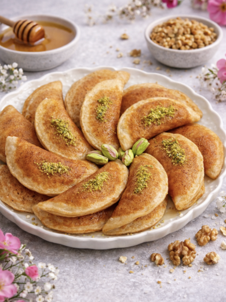 Atayef mit Walnüssen – Orientalische gefüllte Pfannkuchen einfach selber machen