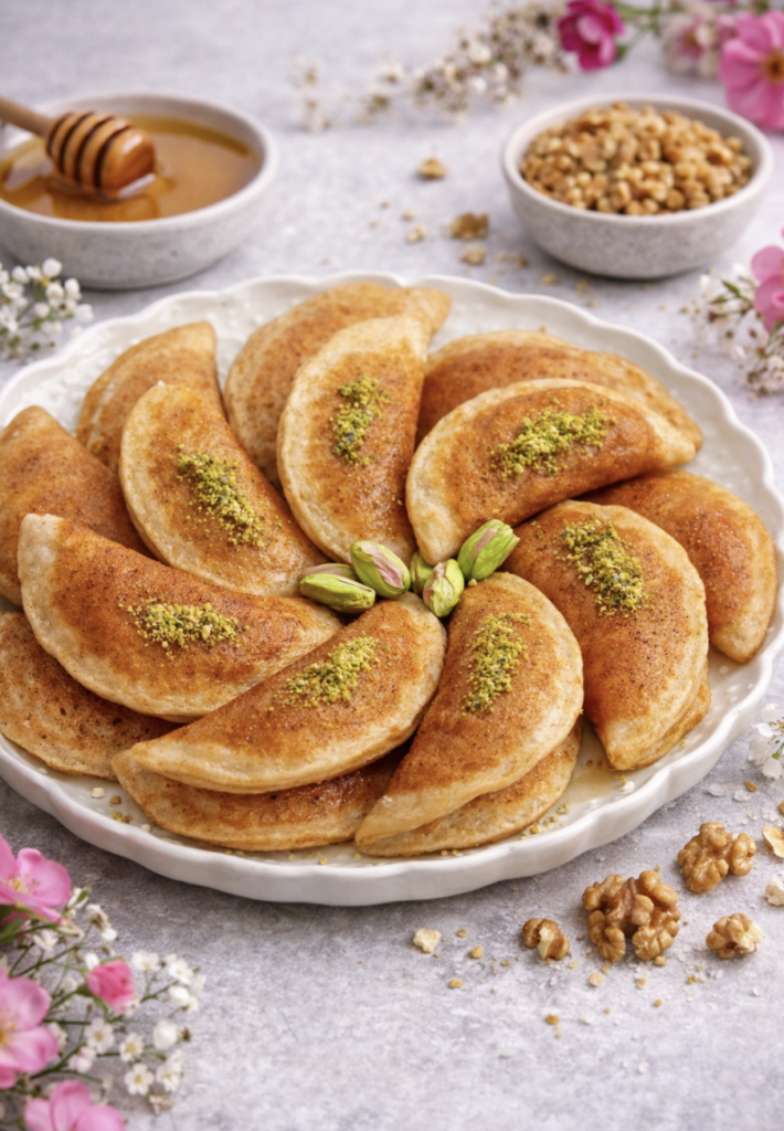 Atayef mit Walnüssen – Orientalische gefüllte Pfannkuchen einfach selber machen
