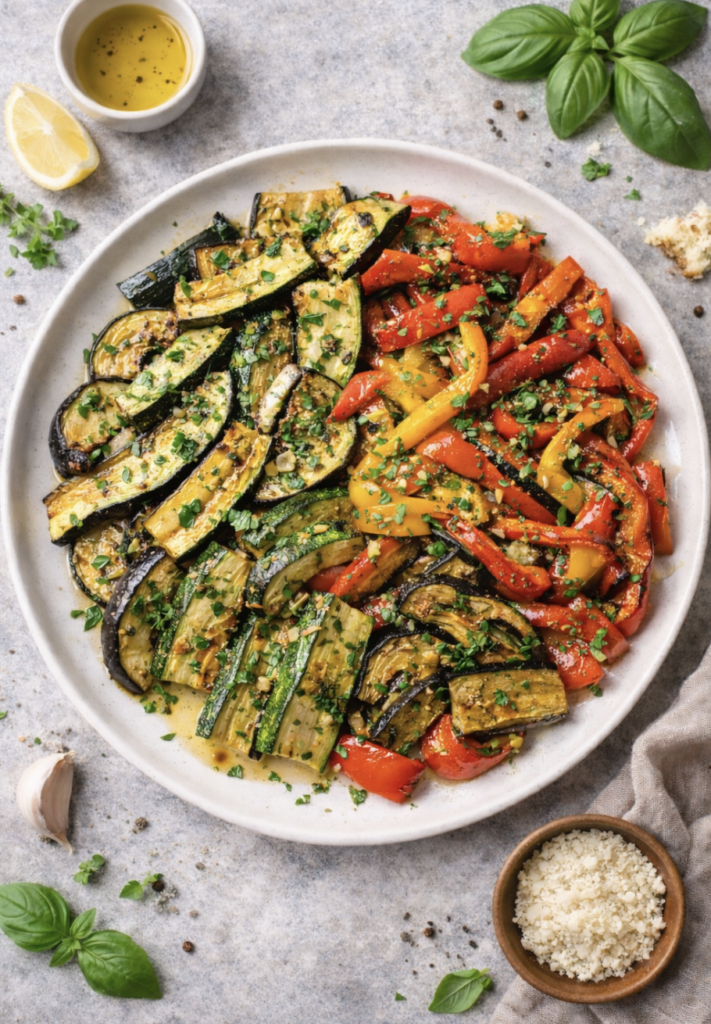 Mediterranes Ofengemüse – Einfaches Antipasti Rezept aus dem Ofen