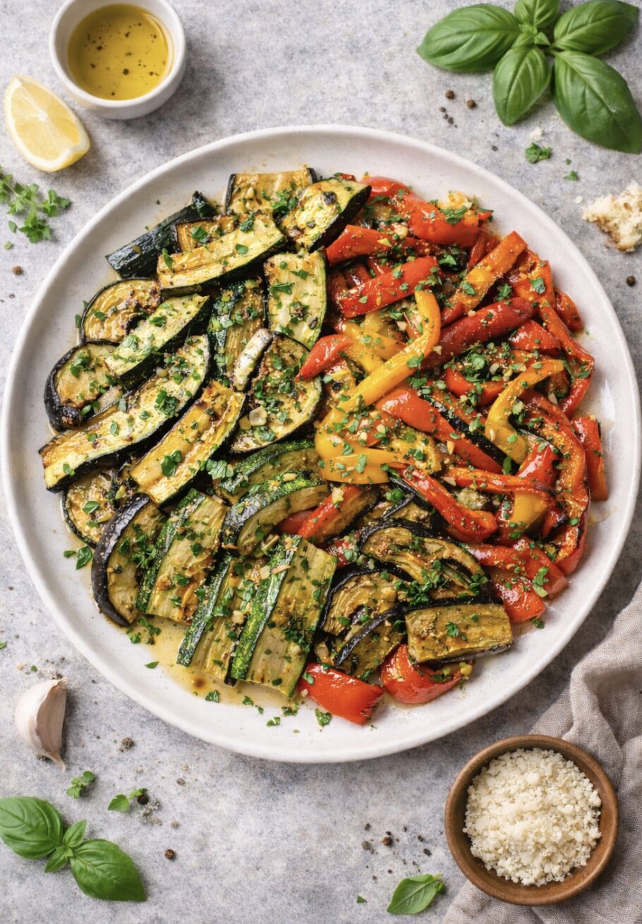 Mediterranes Ofengemüse – Einfaches Antipasti Rezept aus dem Ofen
