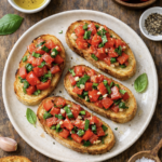 Bruschetta mit Tomaten und Basilikum – Klassisches italienisches Antipasti Rezept