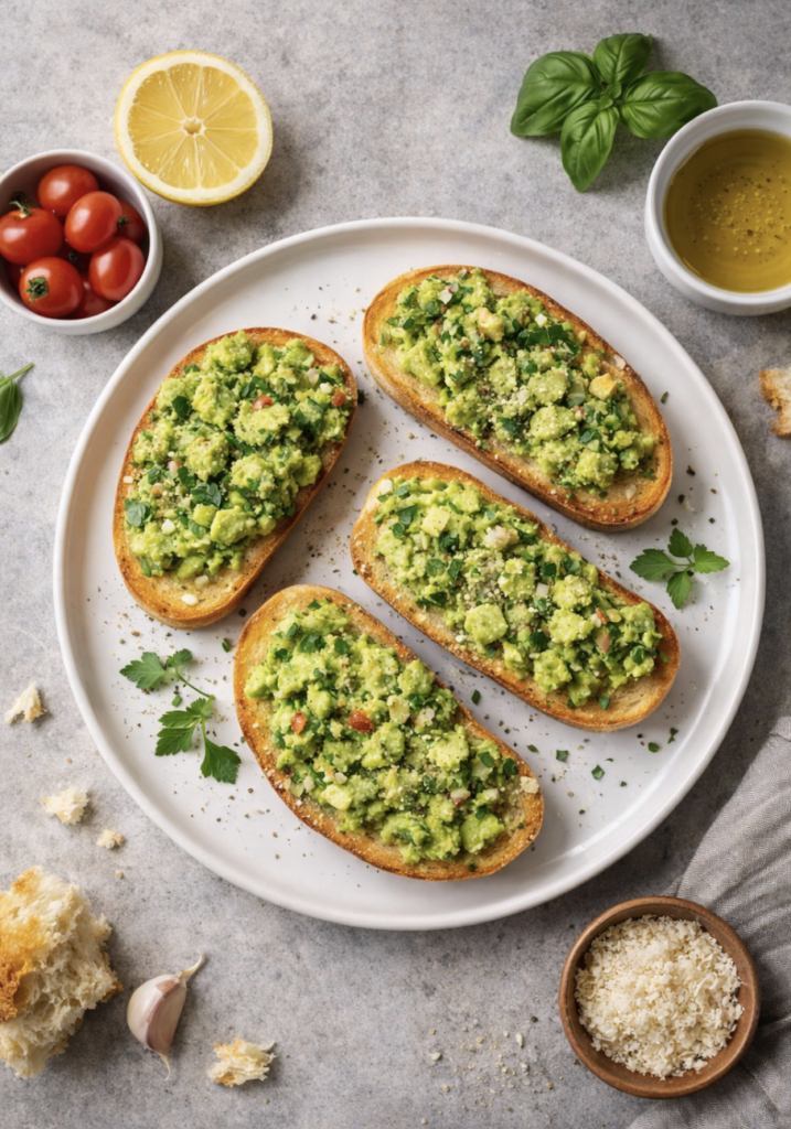 Bruschetta mit Avocado und Zitrone – Frisches & Cremiges Antipasti Rezept