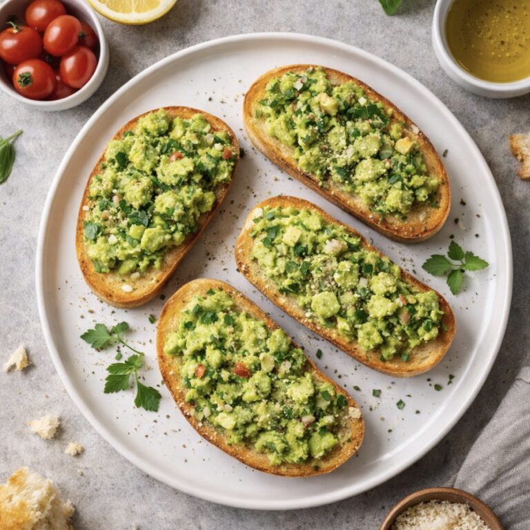 Bruschetta mit Avocado und Zitrone – Frisches & Cremiges Antipasti Rezept