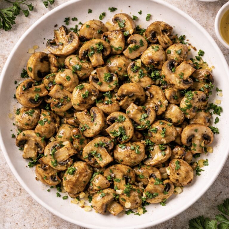 Gebratene Champignons mit Knoblauch und Petersilie – Schnelles Antipasti Rezept