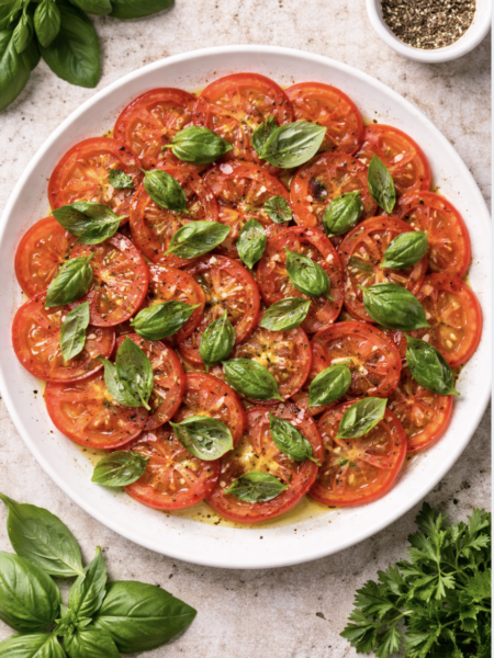 Tomaten-Carpaccio mit Basilikum – Frisches italienisches Antipasti Rezept
