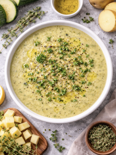 Zucchini-Kartoffel-Suppe – Cremige & leichte Suppe einfach gemacht