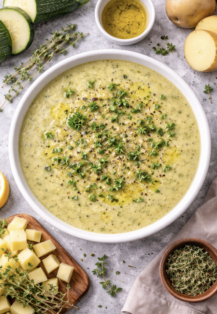 Zucchini-Kartoffel-Suppe – Cremige & leichte Suppe einfach gemacht