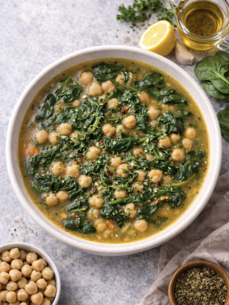 Kichererbsen-Spinat-Suppe – Gesundes & proteinreiches Rezept einfach gemacht
