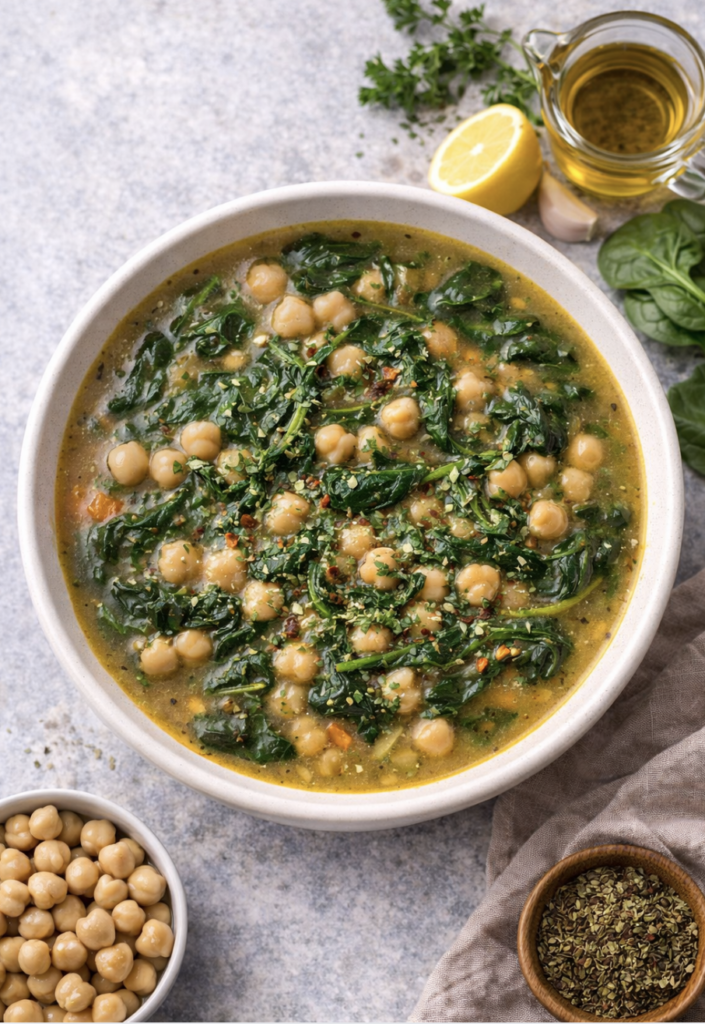 Kichererbsen-Spinat-Suppe – Gesundes & proteinreiches Rezept einfach gemacht