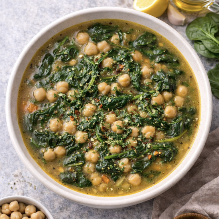 Kichererbsen-Spinat-Suppe – Gesundes & proteinreiches Rezept einfach gemacht